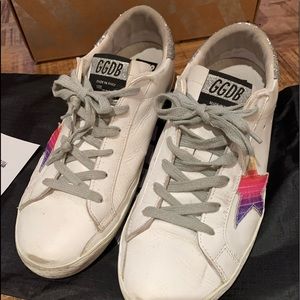 GOLDEN GOOSE SUPERSTAR rainbow star sneakers